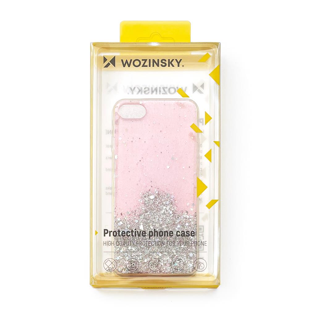 Wozinsky Star Glitter silikonikuori Apple iPhone 12/iPhone 12 Pro - vaaleanpunainen