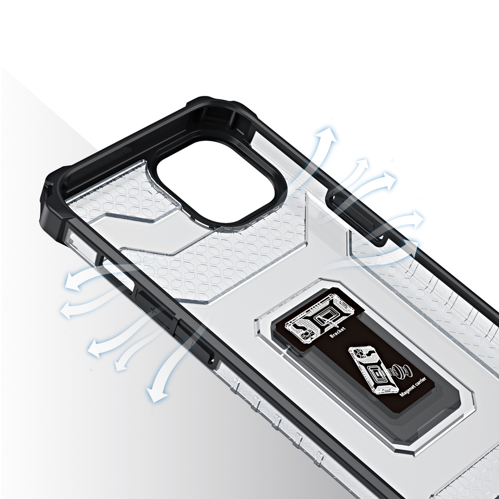 Crystal Ring Case -kotelo Apple iPhone 13:lle - musta