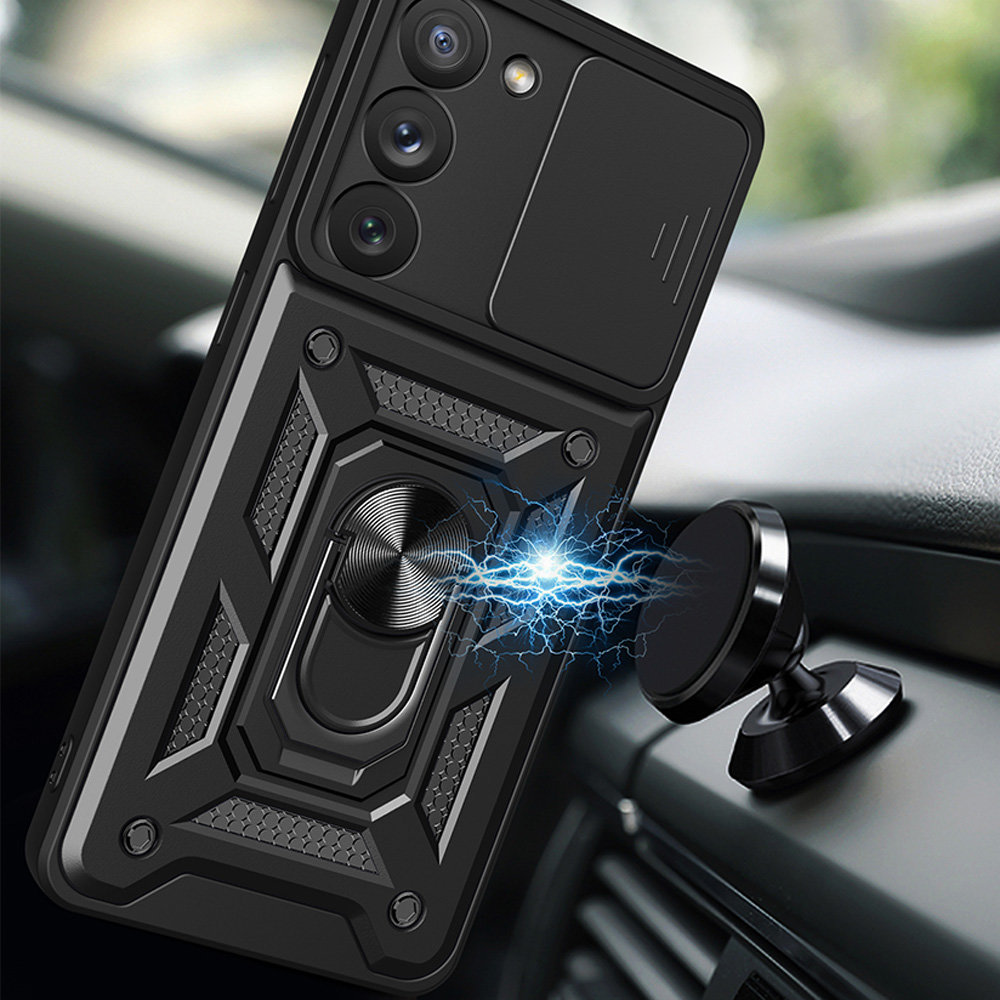 Hybrid armor Camshield Samsung Galaxy A14 - pinkki