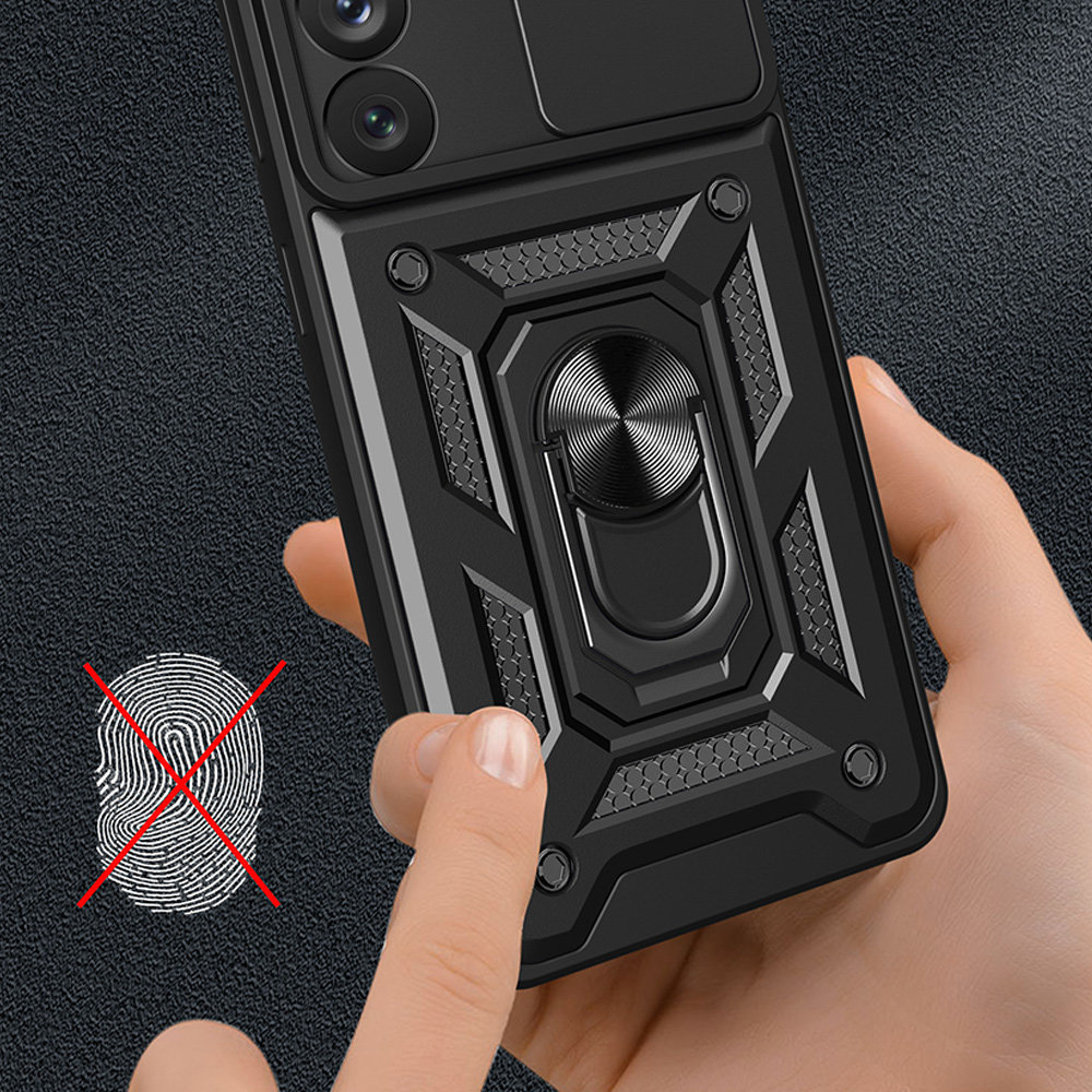 Hybrid armor Camshield Samsung Galaxy A14 - pinkki