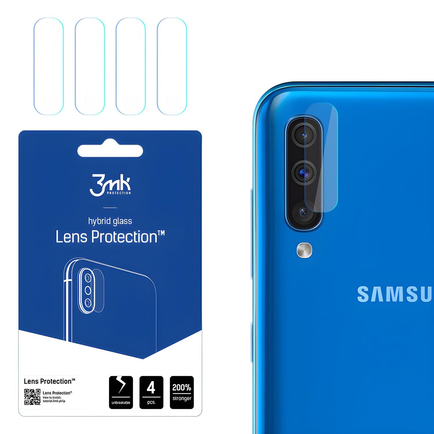 4x Kameralasi 3mk Samsung Galaxy A50 - läpinäkyvä