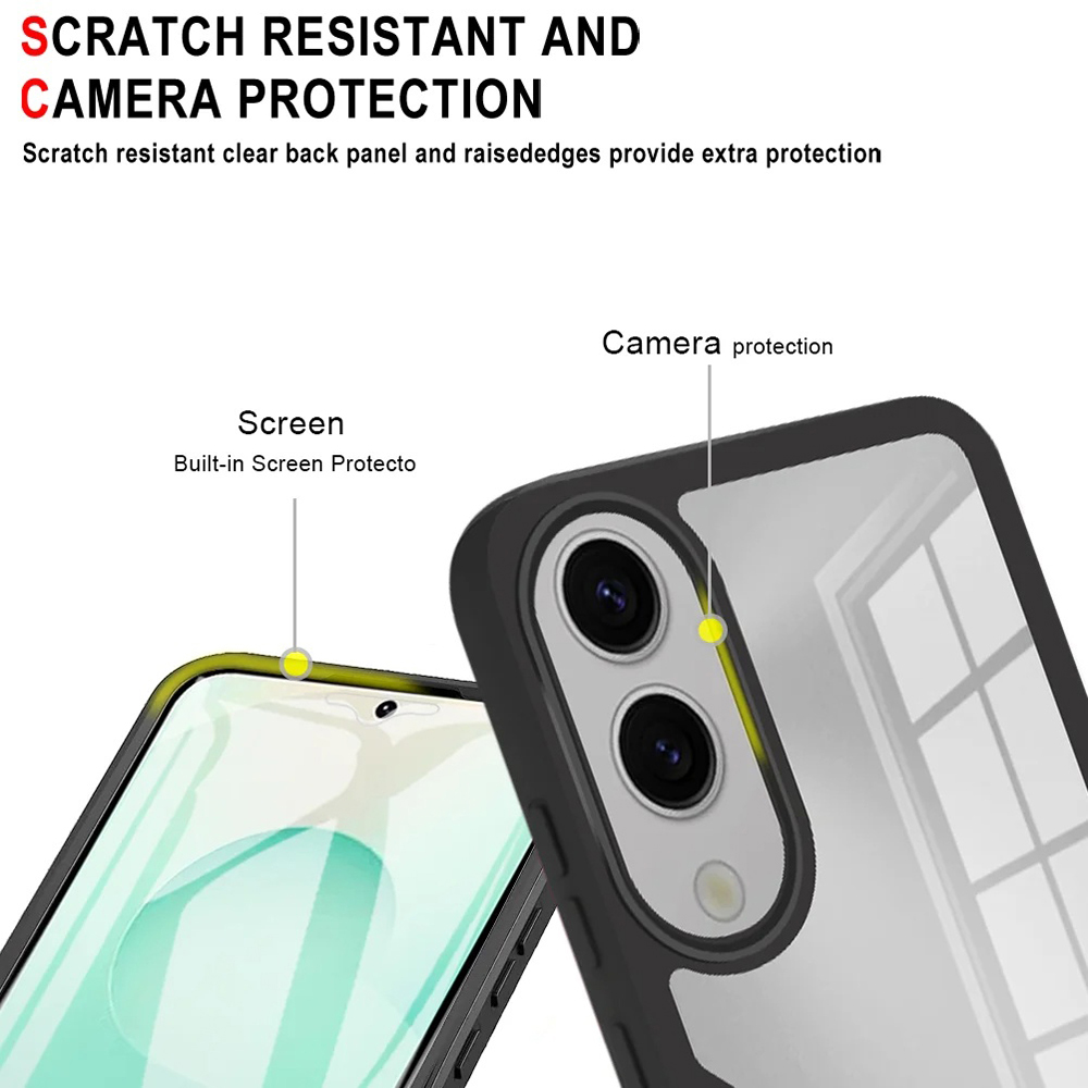 Techsuit ColorVerse -kotelo + suojakalvo Samsung Galaxy S25 Edge:lle – pinkki