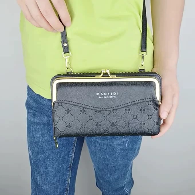 Crossbody Lompakko LE-25219 - Harmaa