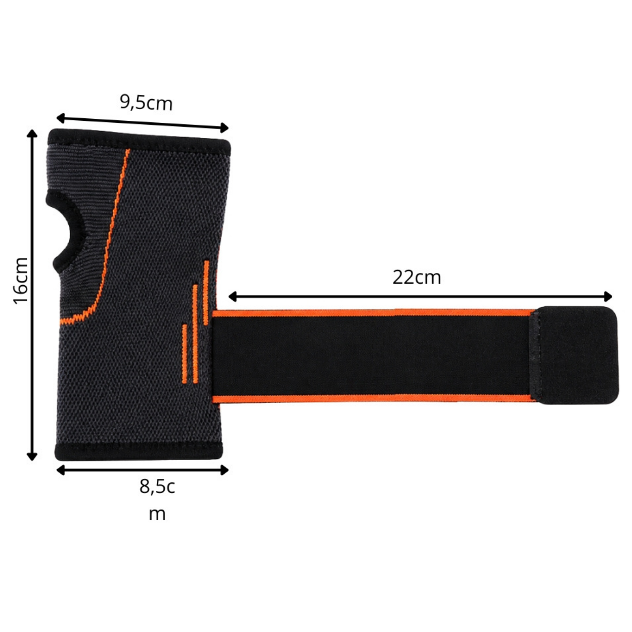 Ranteen kompressioside YD-40900 - Harmaa/Oranssi