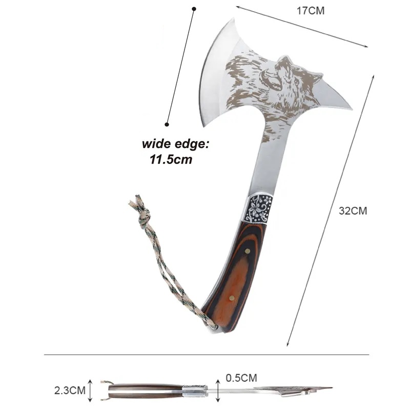 Outdoor-kirves Wolf - Ruskea