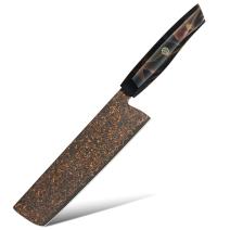 Damaaskikeittiöveitsi KU-37388 - Nakiri / Musta / Ruskea