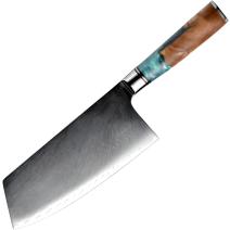Damaskus-keittiöveitsi SH-39330 - Cleaver / Sininen