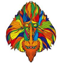 Puinen palapeli - Monkey/M