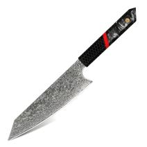 Damaskinen keittiöveitsi ZA-37452 - Utility / Musta / Punainen