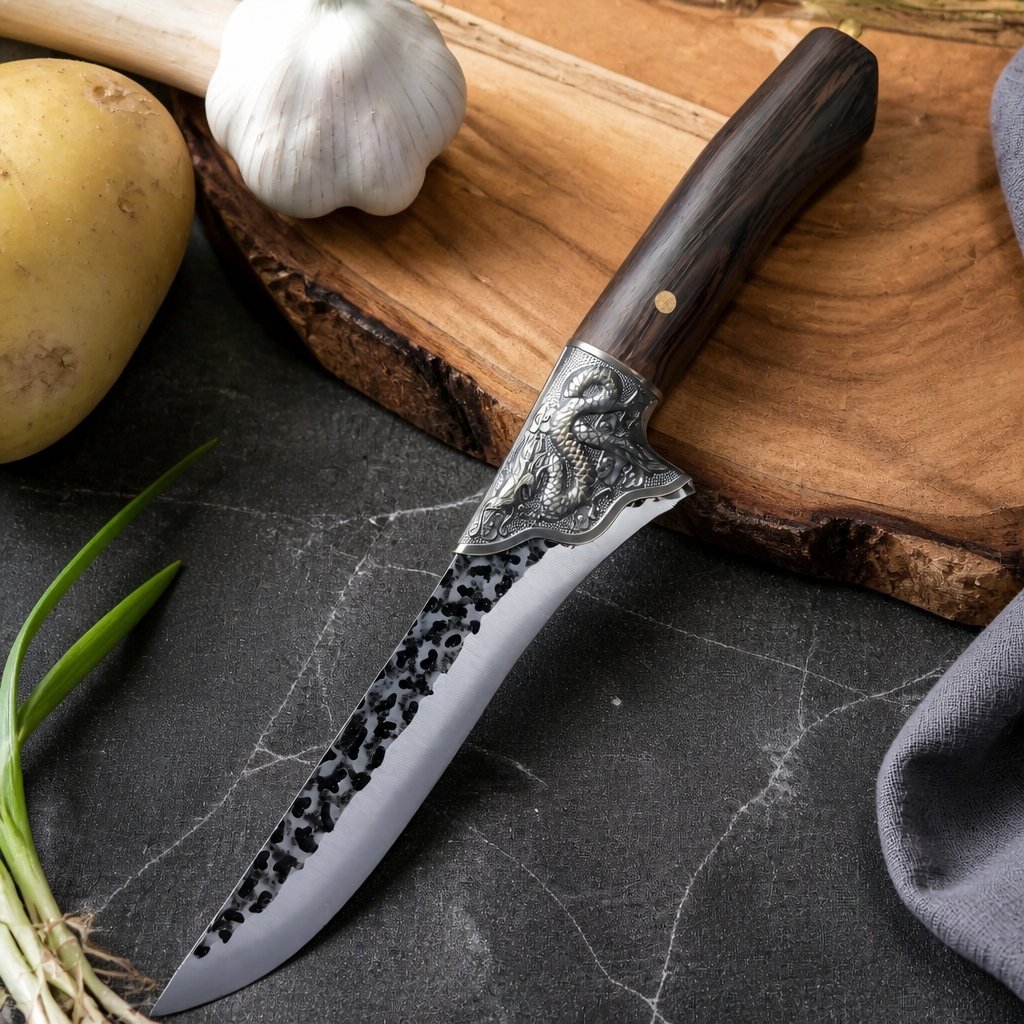 Keittiöveitsi DR-13959 - luunpoistoveitsi / Ruskea