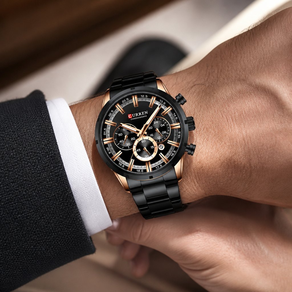 Kello CURREN LU-6224 - Musta